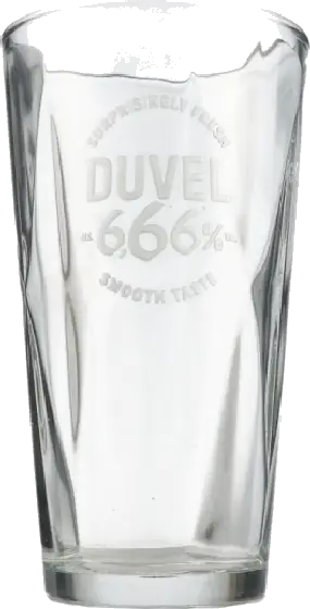 Een glas van Duvel, uit het schap in de winkel in Bathmen