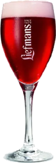 Een glas van Liefmans, uit het schap in de winkel in Bathmen