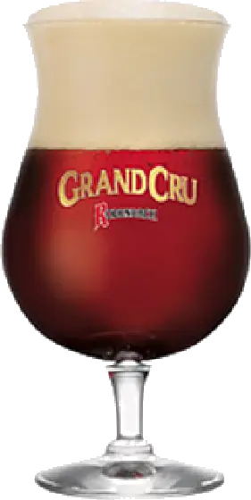 Een glas van Rodenbach, uit het schap in de winkel in Bathmen