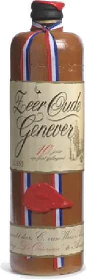 Een fles A. v. Wees, uit het schap in de winkel in Bathmen