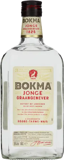 Een fles Bokma, uit het schap in de winkel in Bathmen