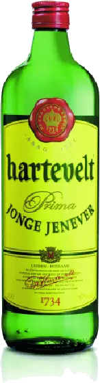 Een fles Hartevelt, uit het schap in de winkel in Bathmen