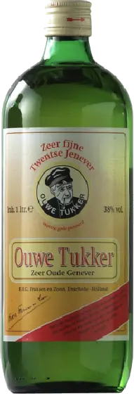 Een fles Tukker, uit het schap in de winkel in Bathmen