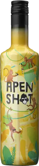 Een fles Apenshot, uit het schap in de winkel in Bathmen