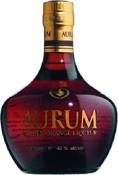 Een fles Aurum, uit het schap in de winkel in Bathmen