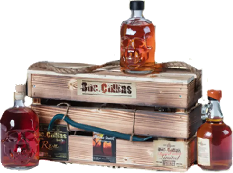 Een fles Doc. Collins, uit het schap in de winkel in Bathmen