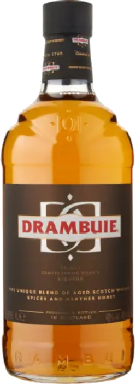 Een fles Drambuie, uit het schap in de winkel in Bathmen