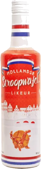 Een fles Hollandse Stroopwafel, uit het schap in de winkel in Bathmen