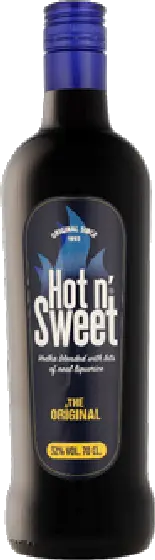 Een fles Hot, uit het schap in de winkel in Bathmen