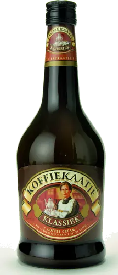 Een fles Koffiekaatje, uit het schap in de winkel in Bathmen