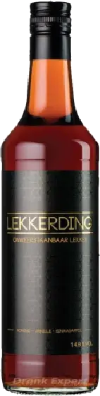 Een fles Lekkerding, uit het schap in de winkel in Bathmen