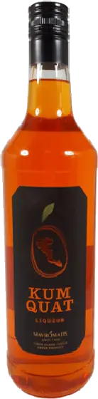 Een fles Mavromatis Kum, uit het schap in de winkel in Bathmen