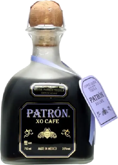 Een fles Patron, uit het schap in de winkel in Bathmen