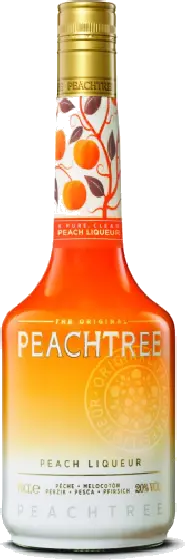 Een fles Peachtree, uit het schap in de winkel in Bathmen
