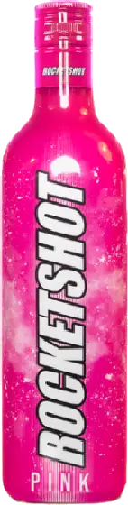 Een fles Rocketshot, uit het schap in de winkel in Bathmen