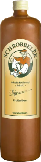 Een fles Schrobbelèr, uit het schap in de winkel in Bathmen