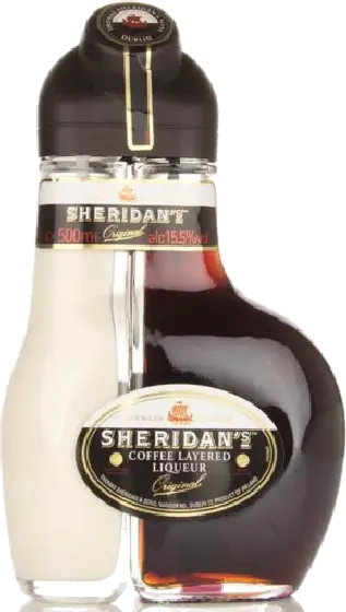 Een fles Sheridan's Coffee, uit het schap in de winkel in Bathmen