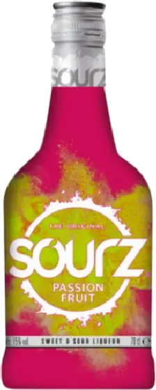 Een fles Sourz, uit het schap in de winkel in Bathmen
