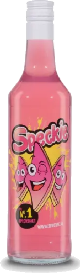 Een fles Speckie, uit het schap in de winkel in Bathmen