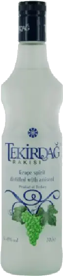 Een fles Tekirdag, uit het schap in de winkel in Bathmen