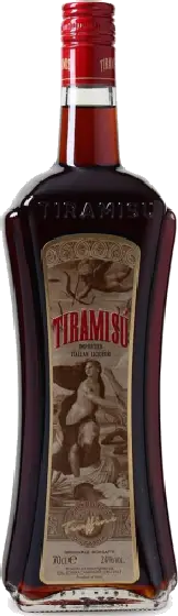 Een fles Tiramisú, uit het schap in de winkel in Bathmen