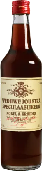 Een fles Weduwe Joustra, uit het schap in de winkel in Bathmen