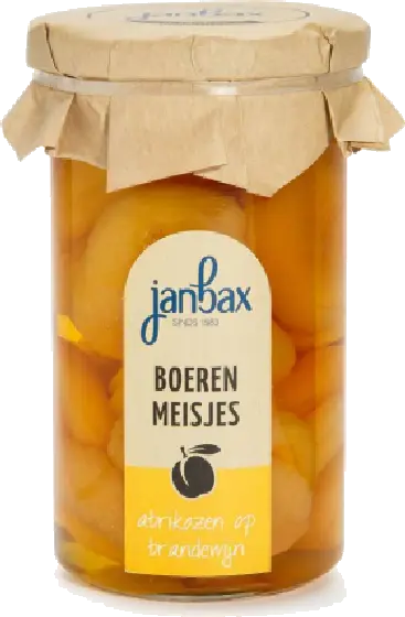 Een fles JanBax, uit het schap in de winkel in Bathmen