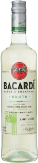 Een fles Bacardi, uit het schap in de winkel in Bathmen