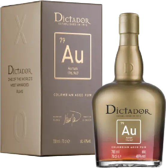 Een fles Dictador, uit het schap in de winkel in Bathmen