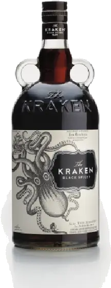 Een fles Kraken, uit het schap in de winkel in Bathmen