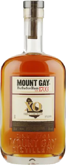 Een fles Mount Gay, uit het schap in de winkel in Bathmen
