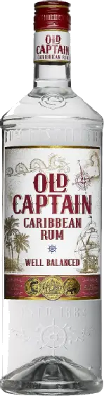 Een fles Old Captain, uit het schap in de winkel in Bathmen