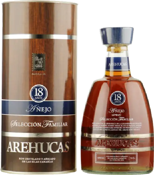 Een fles Ron Arehucas, uit het schap in de winkel in Bathmen