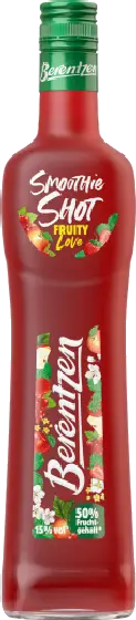 Een fles Berentzen Smoothie Shot, uit het schap in de winkel in Bathmen