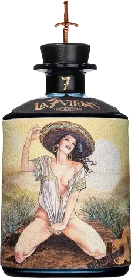 Een fles La7Vidas, uit het schap in de winkel in Bathmen