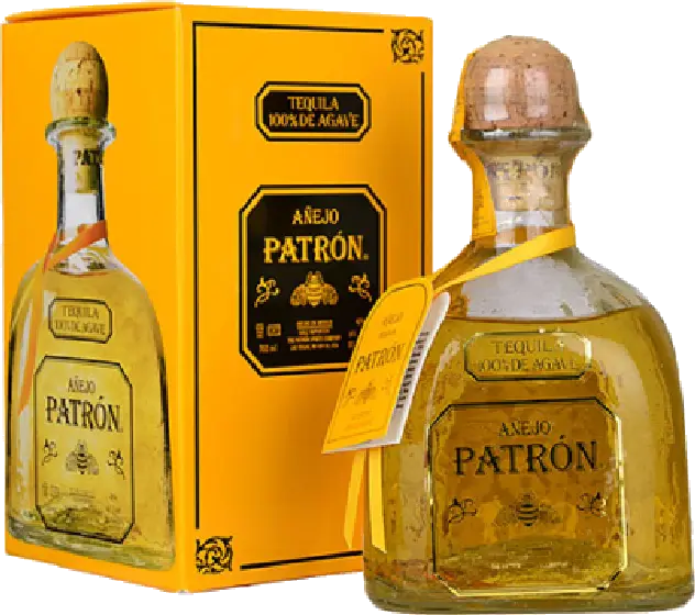 Een fles Patron, uit het schap in de winkel in Bathmen