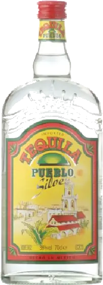 Een fles Pueblo, uit het schap in de winkel in Bathmen