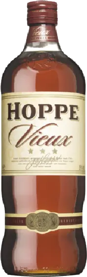 Een fles Hoppe, uit het schap in de winkel in Bathmen