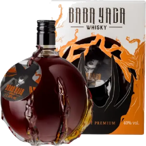 Een fles Baba Yaga, uit het schap in de winkel in Bathmen