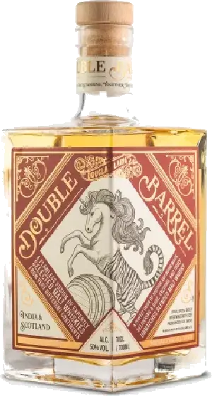 Een fles Douglas Laing, uit het schap in de winkel in Bathmen