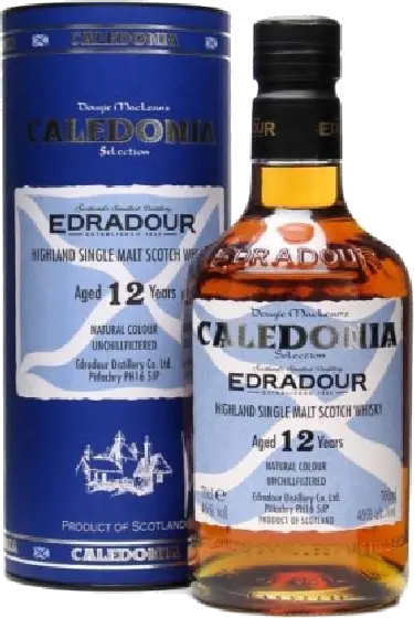 Een fles Edradour, uit het schap in de winkel in Bathmen