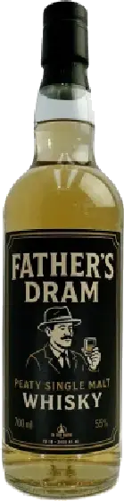 Een fles Father’s Dram, uit het schap in de winkel in Bathmen
