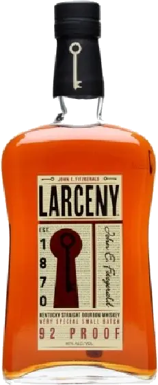 Een fles Larceny, uit het schap in de winkel in Bathmen