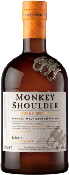 Een fles Monkey Shoulder, uit het schap in de winkel in Bathmen
