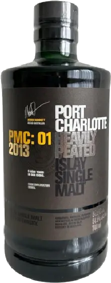 Een fles Port Charlotte, uit het schap in de winkel in Bathmen