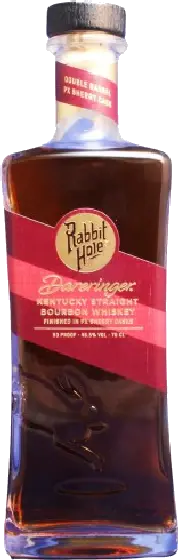 Een fles Rabbit Hole, uit het schap in de winkel in Bathmen