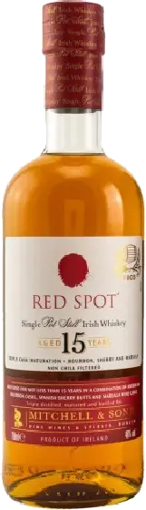Een fles Red Spot, uit het schap in de winkel in Bathmen