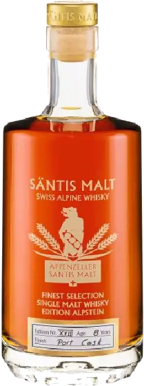 Een fles Säntis, uit het schap in de winkel in Bathmen