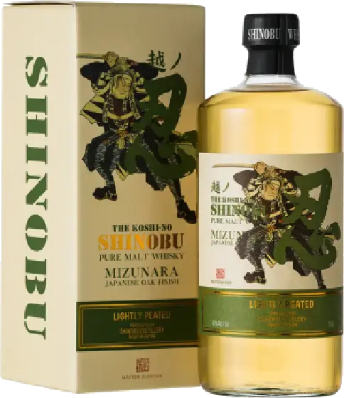 Een fles Shinobu, uit het schap in de winkel in Bathmen