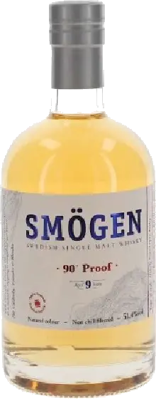 Een fles Smögen, uit het schap in de winkel in Bathmen